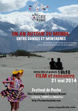 Affiche un pas de cot� sur le monde